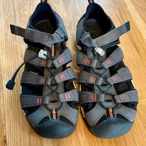 Keen Kids Gray Sandals with Orange Trim
